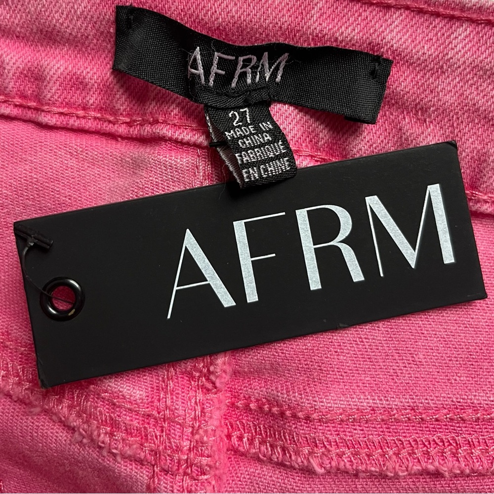 NWT - Anthropologie Heston Cotton High Rise Straight Leg Pink Jeans (Size: 27) - Picture 8 of 9
